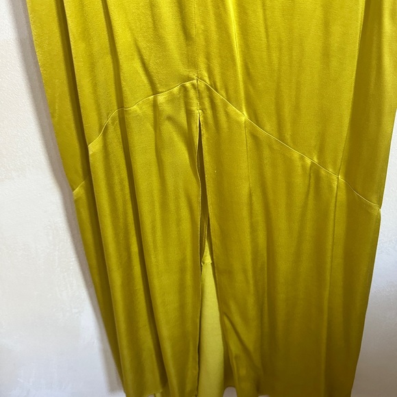 Massimo Dutti Yellow Spaghetti Strap Maxi Dress - Picture 3 of 4